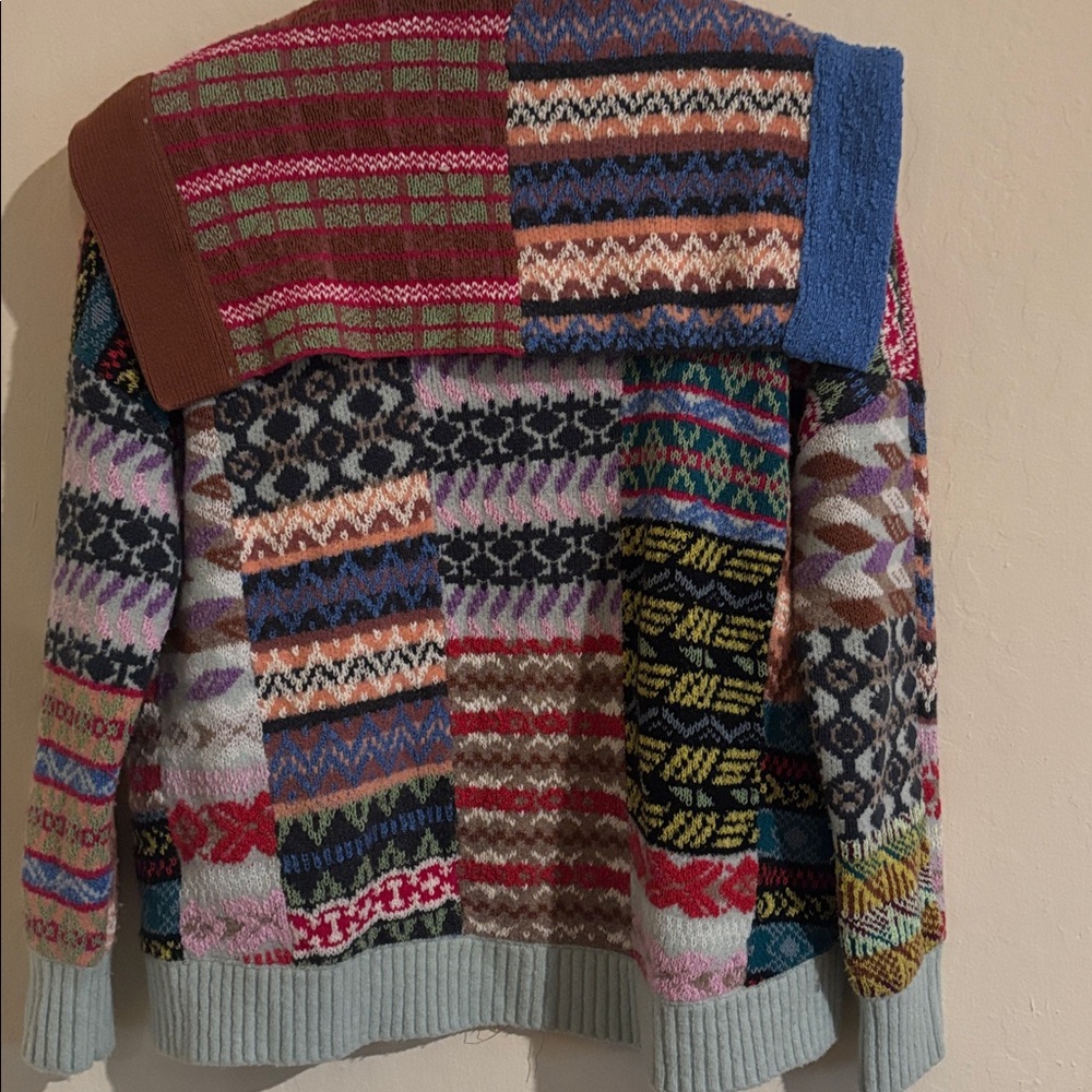 Anthropologie Pilcro Colorful Patterned Cardigan - Picture 7 of 9